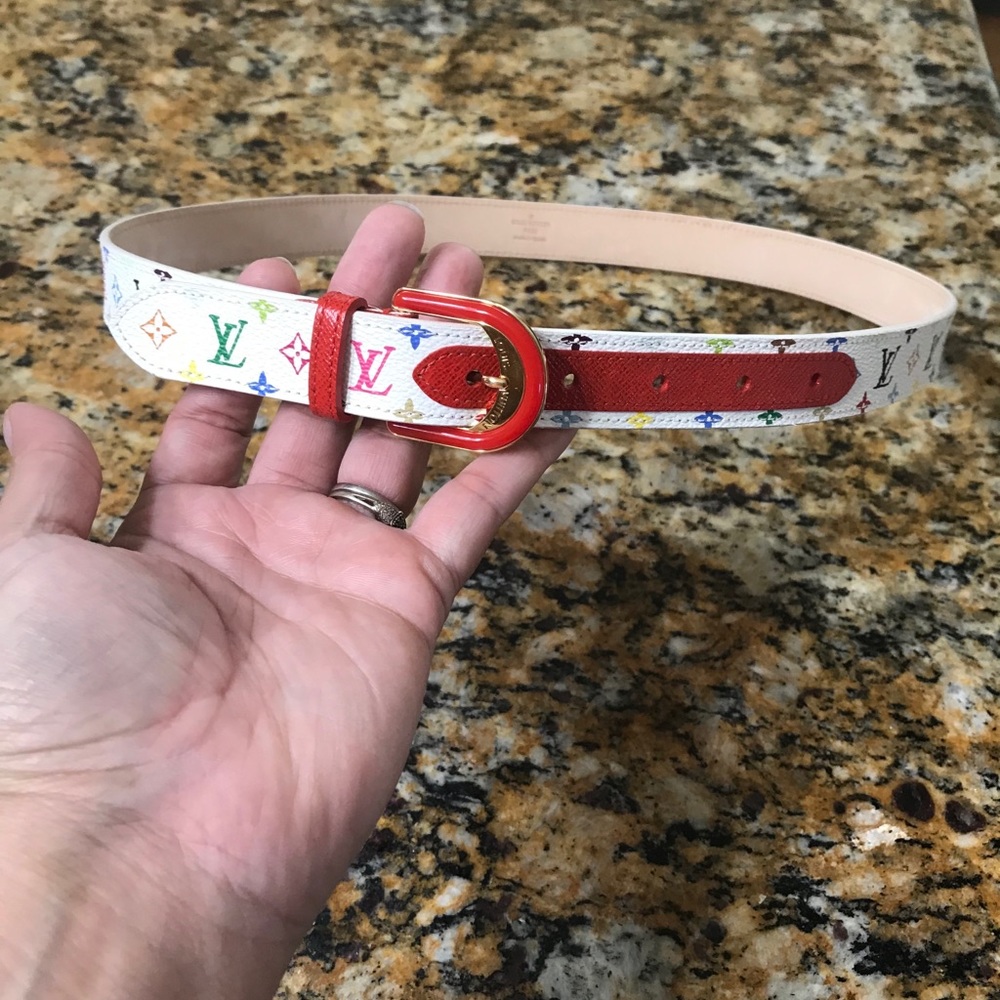 Louis Vuitton Multi Color Takashi Murakami Belt